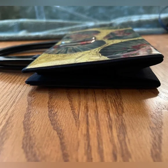 Vintage Angela Francine Hand Bag with Oriental Fan Influence - Picture 4 of 5